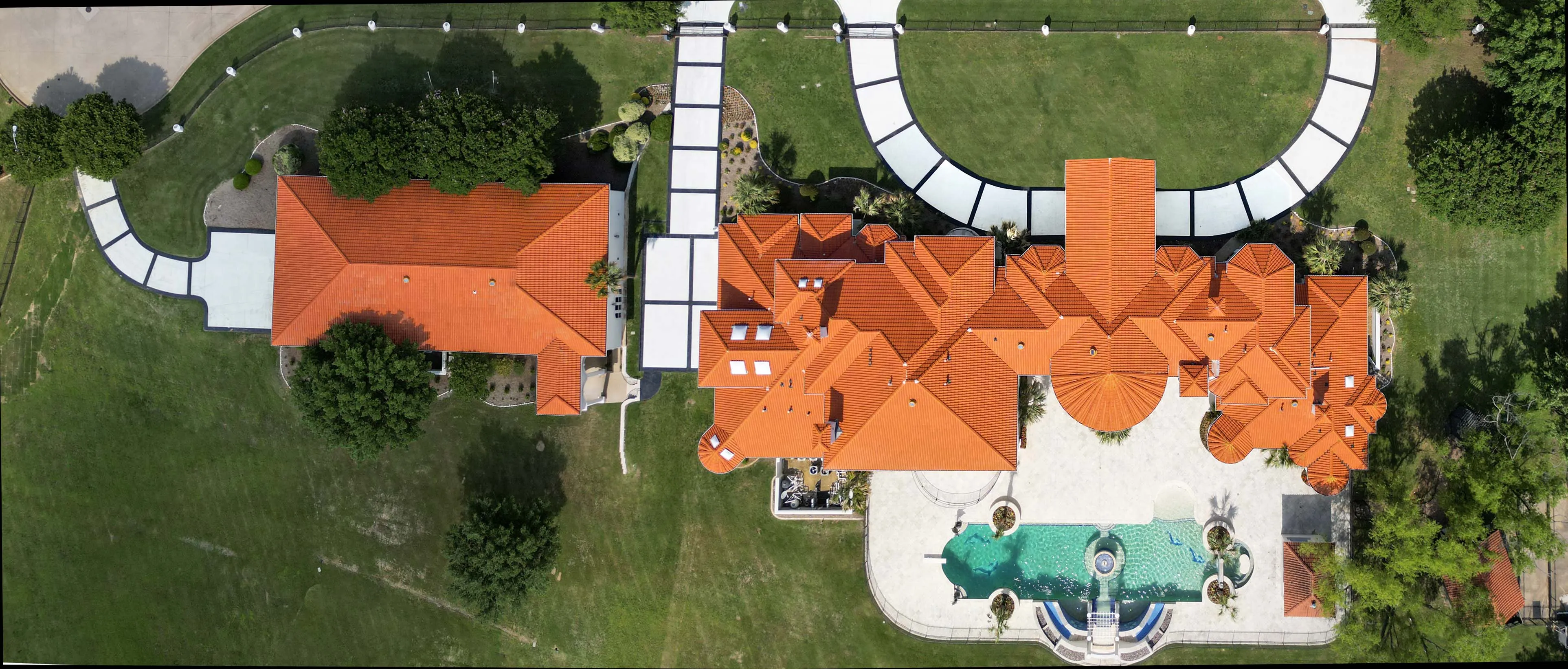 Professional drone photography capturing aerial views of properties