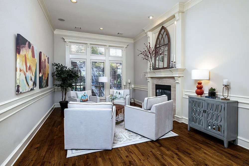 Interior room photography showcasing the dramatic difference professional studio lighting makes