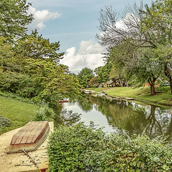 Waterfront river property photography showcasing scenic views